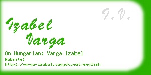 izabel varga business card